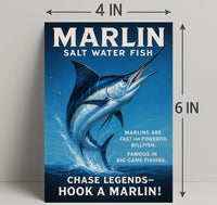 Marlin Saltwater Adventure Poster PosterGoat