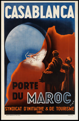 Vintage Casablanca Travel Poster for Moroccan Adventure PosterGoat