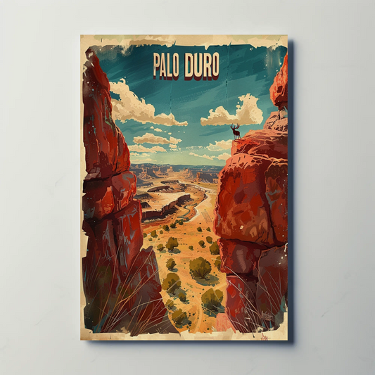 Palo Duro Canyon Texas Landscape Travel Poster
