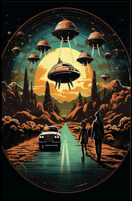 Cosmic Encounter on the Open Road Poster