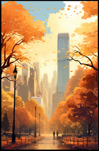 Autumn In The City Poster PosterGoat