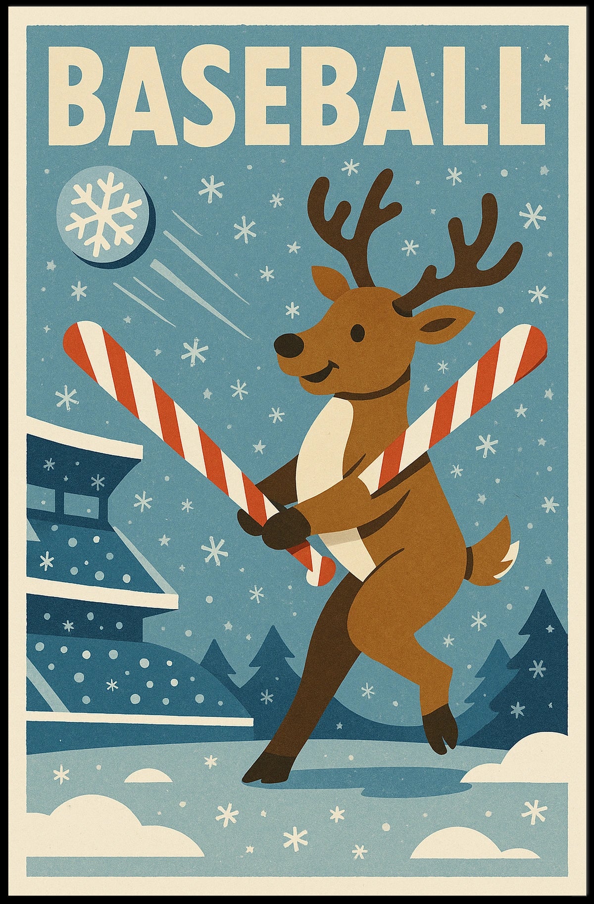 Winter Wonderland Baseball Poster