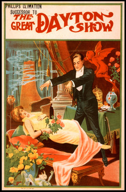 The Great Dayton Show Magic Performance Vintage Artistic Poster
