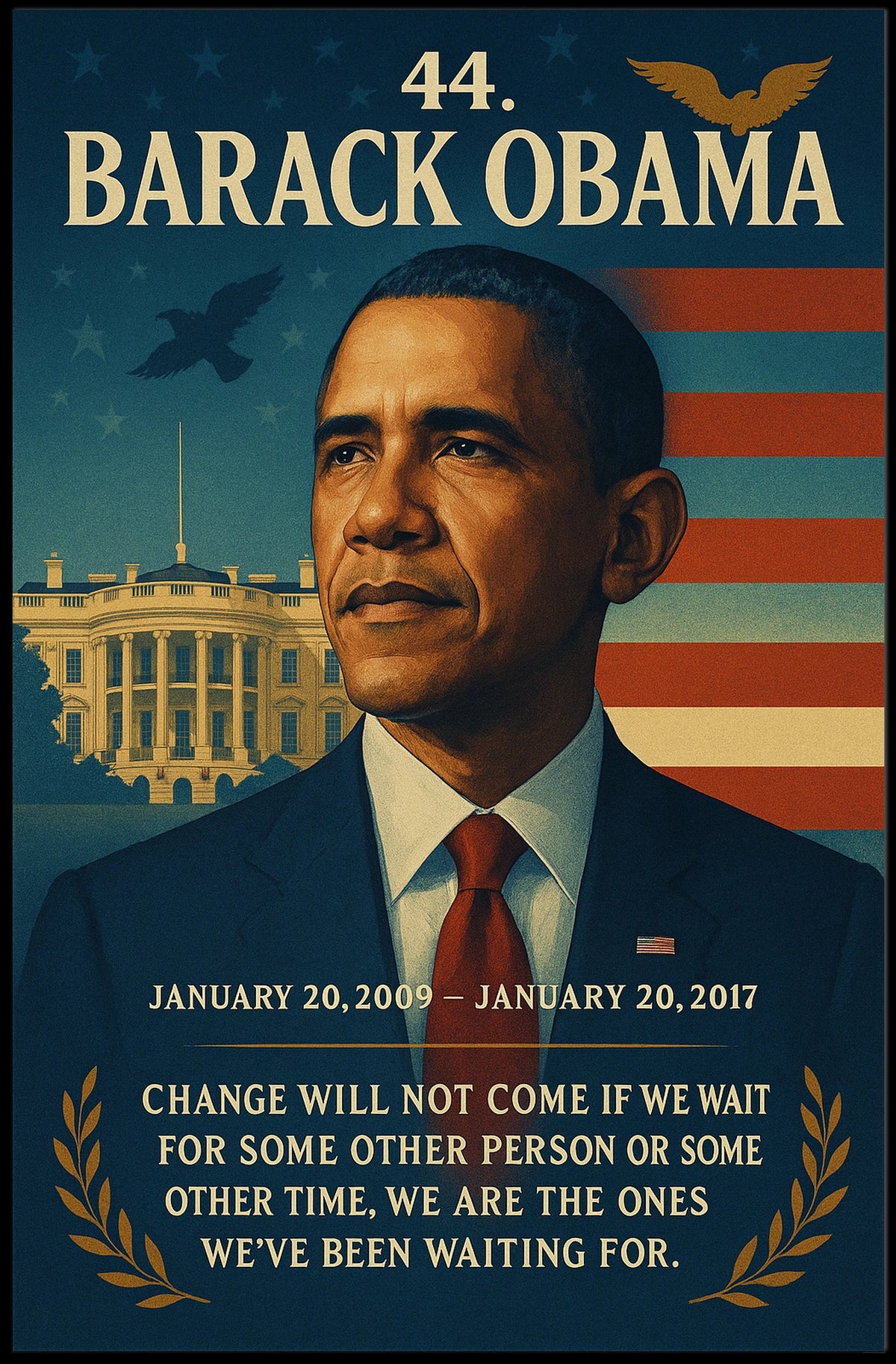 Barack Obama Leadership Iconic Historical or Presidential Poster