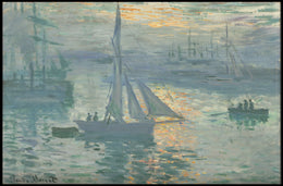 Serene Impressionist Harbor Scene Poster