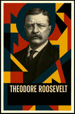 Theodore Roosevelt 26th President of the United States Abstract Pop Poster