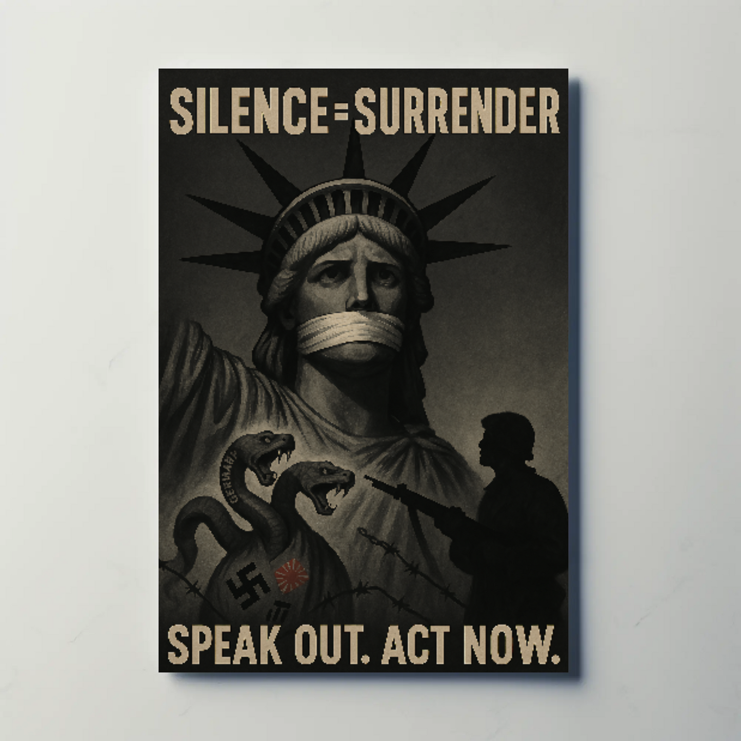 Liberty in Peril: Act Now Political Propaganda Poster
