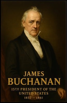 James Buchanan 15th Presidential Classic Portrait Historical Poster