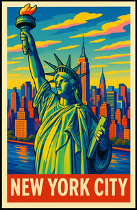 New York City Iconic Skyline Poster