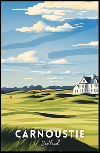 Serene Scottish Golf Course Art: Travel Poster