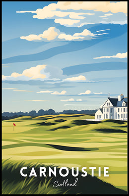 Serene Scottish Golf Course Art: Travel Poster