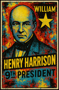 William Henry Harrison 9th President of the United States Graffiti Pop Art Poster