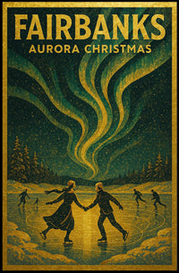 Fairbanks Aurora Scene Poster