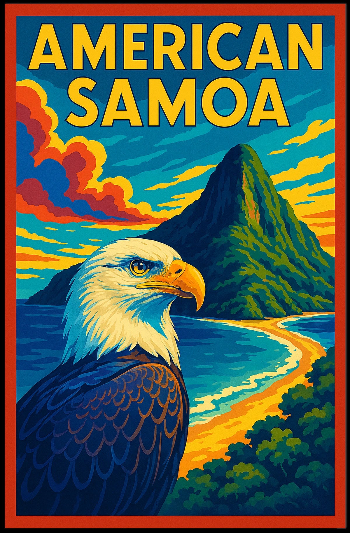 American Samoa Scenic Poster