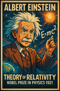 Einstein Relativity Curious Science Poster