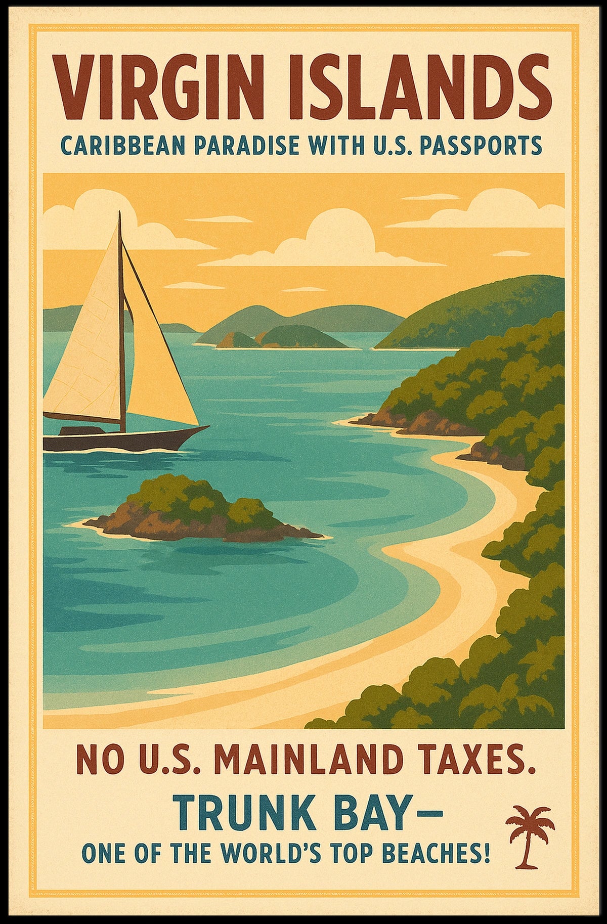 Virgin Islands Caribbean Paradise Poster