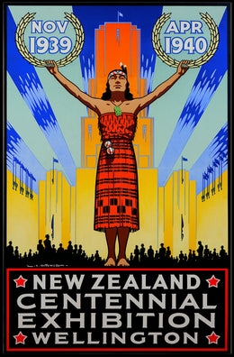 New Zealand Centennial Art Deco Cultural or Heritage Poster