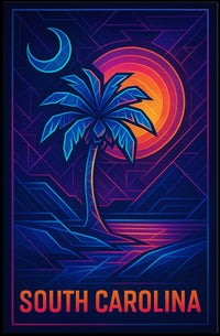 South Carolina Vibrant Landscape Poster