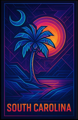 South Carolina Vibrant Landscape Poster
