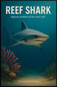 Majestic Reef Shark Photorealistic Animal Poster PosterGoat