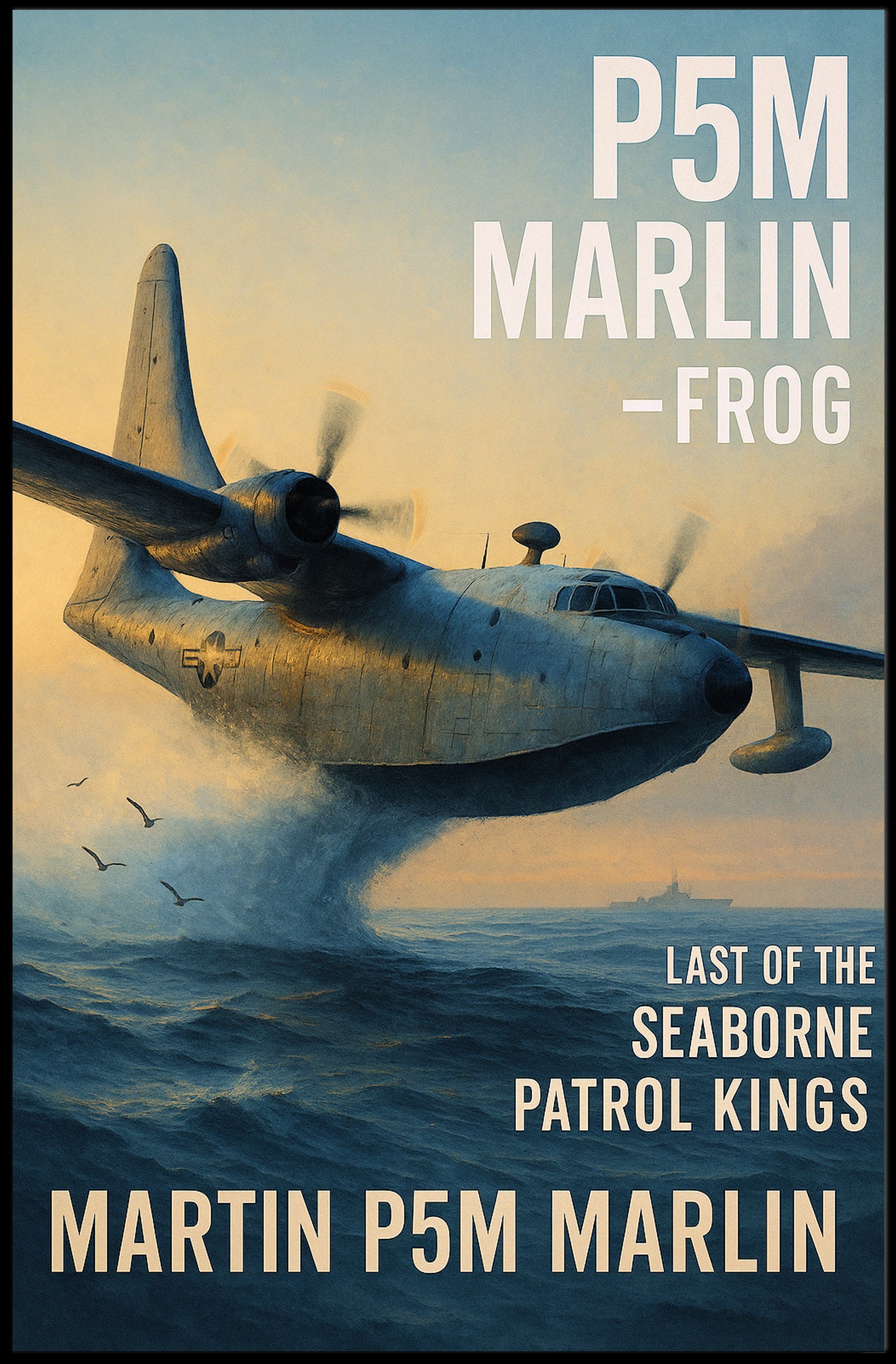 Martin P5M Marlin Seaborne Patrol Kings Poster PosterGoat