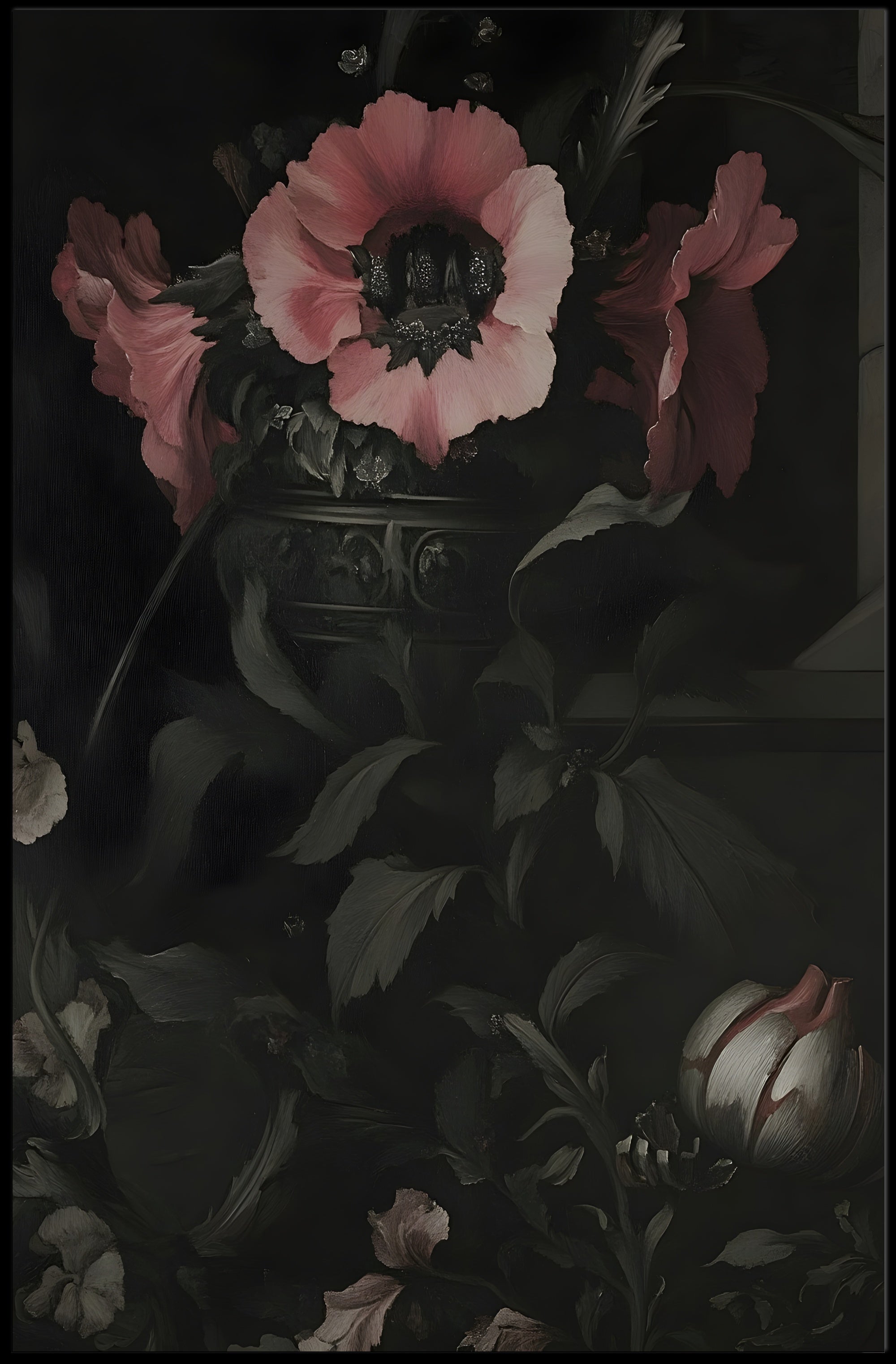 Floral Elegance Classical Artistic Poster PosterGoat