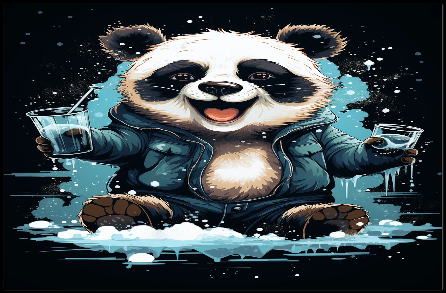 Cool Panda Vibes Poster