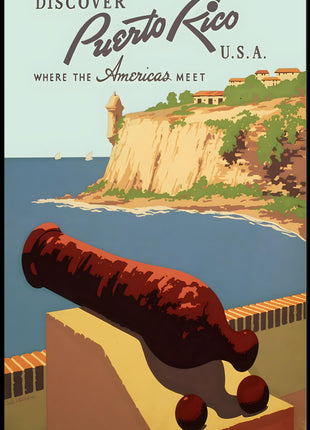 Puerto Rico Travel Poster - Explore Historical El Morro Destination