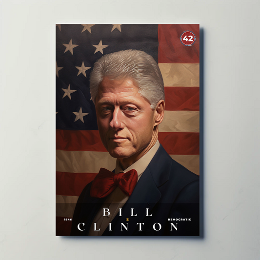 Bill Clinton 42nd President Of The United States Portrait