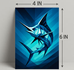 Geometric Marlin Poster PosterGoat