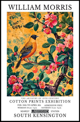 William Morris Cotton Prints Exhibition Cultural Poster
