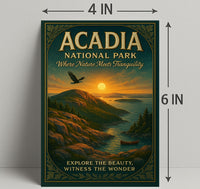 Serene Sunset Over Acadia National Park Landscape Poster