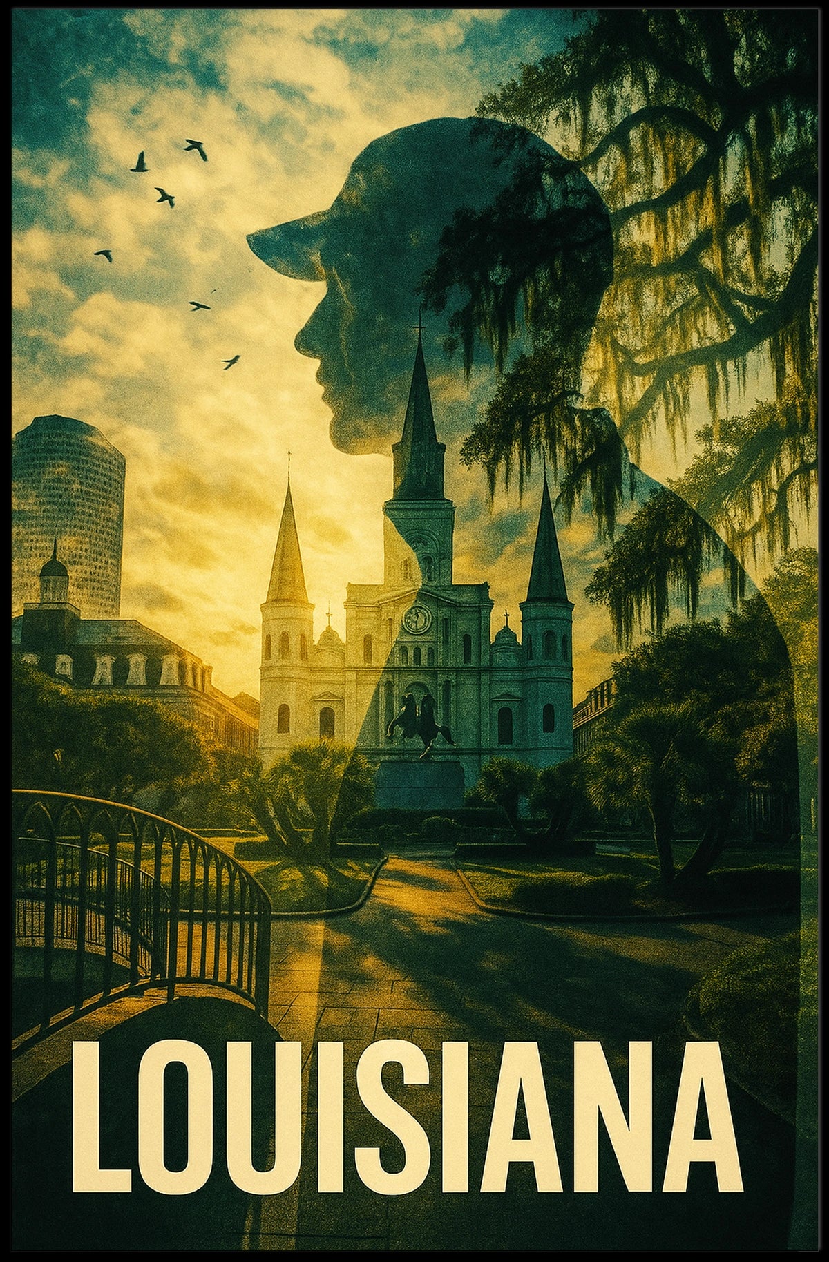 Louisiana A Scenic Tribute Poster