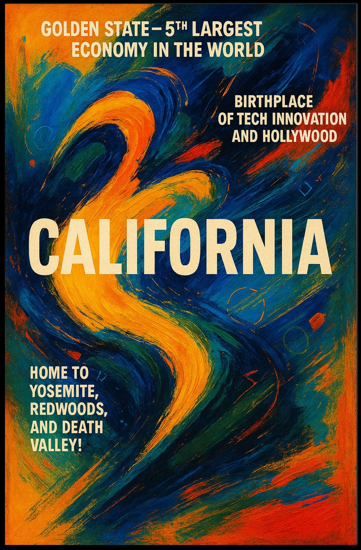 California The Golden State Poster