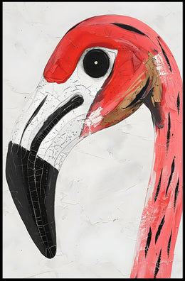 Flamingo Poster Vibrant Portrait Modern Tropical Wall Art