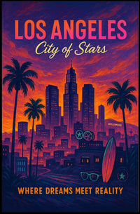 Los Angeles Dreamscape: Enchanting Cityscape Urban or Cityscape Poster