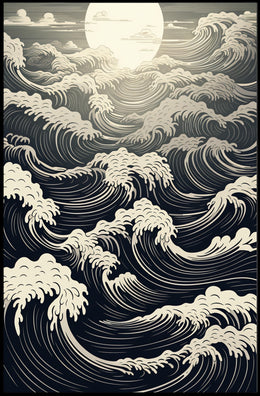 Moonlit Waves Poster PosterGoat