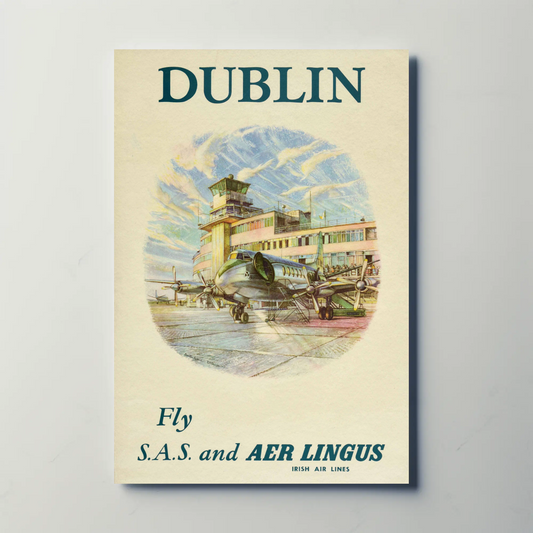 Vintage Poster - Dublin Aer Lingus Airport