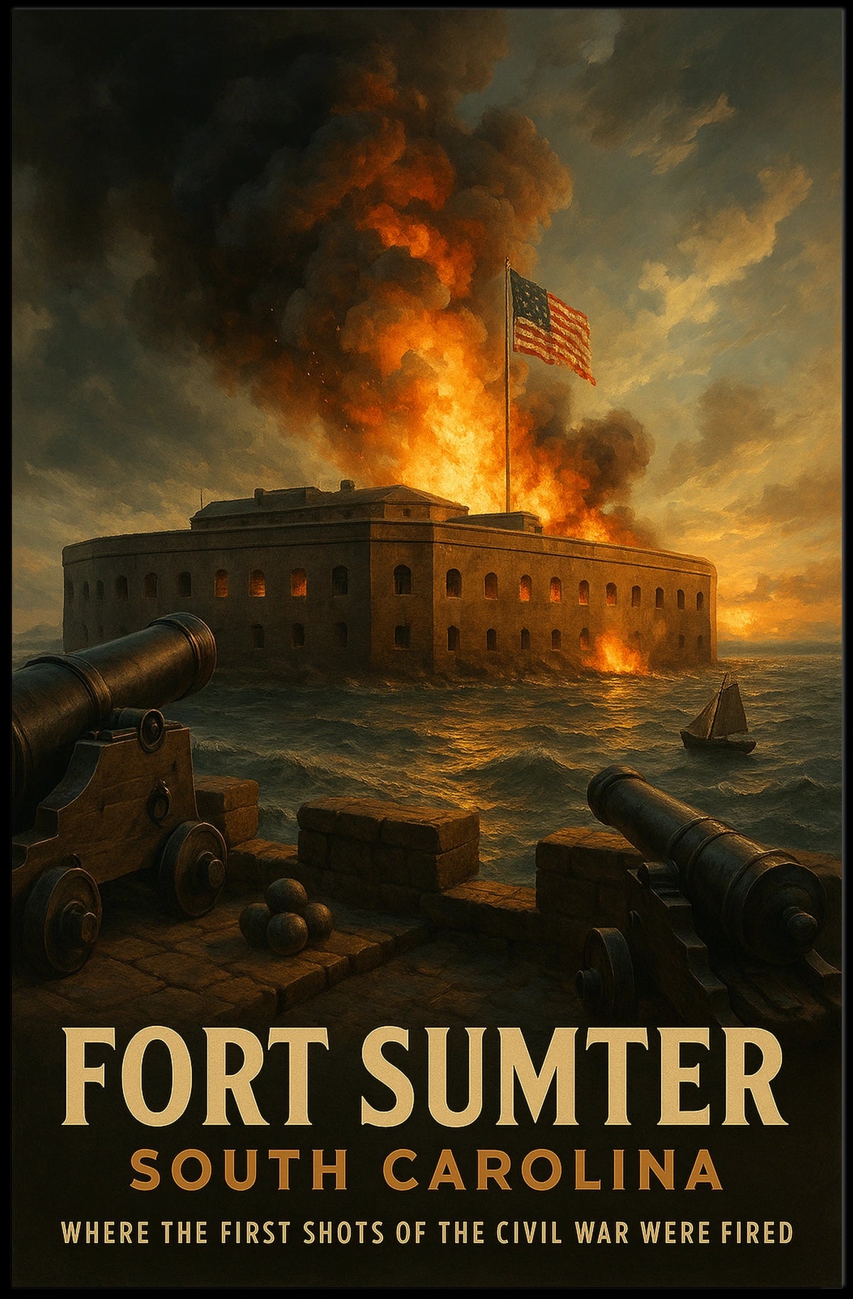 Fort Sumter The Dawn Of The Civil War Poster