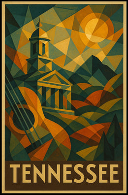 Tennessee A Geometric Tribute Poster