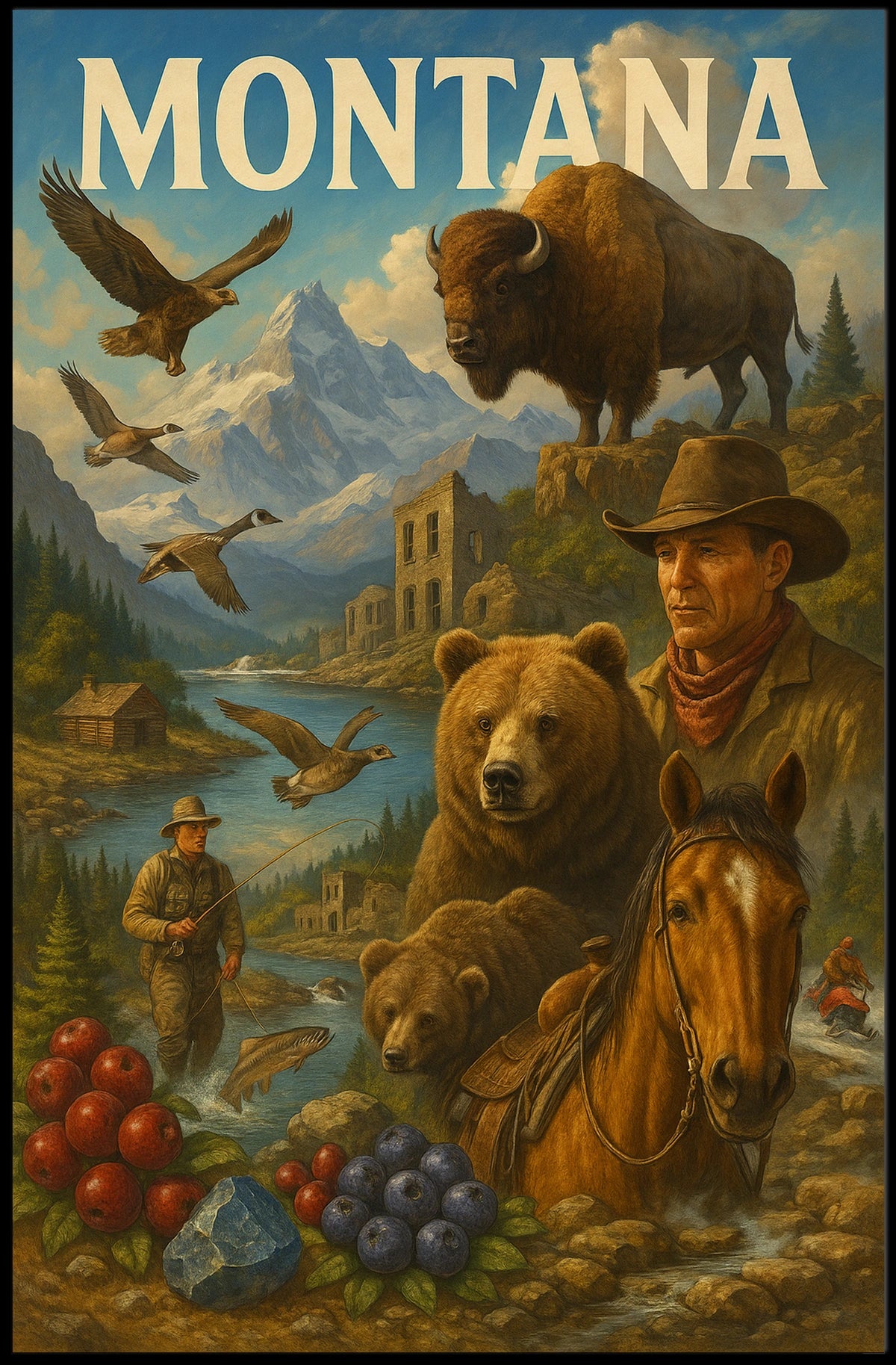 Montana Wilderness Poster