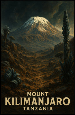 Mount Kilimanjaro Adventure Vintage Poster