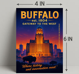 Buffalo Gateway to the West Poster Art Print PosterGoat