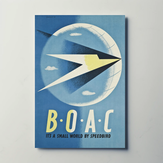 BOAC - It's a Small World Vintage Travel Poster