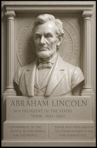 Abraham Lincoln Classical Sculpture Presidential Historical Poster