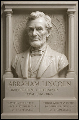 Abraham Lincoln Classical Sculpture Presidential Historical Poster