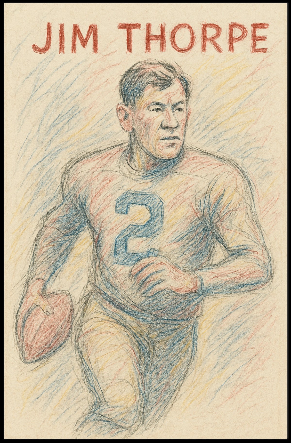 Jim Thorpe Legendary Athlete Poster