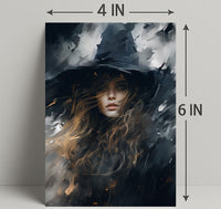 Enigmatic Witch Portrait Poster
