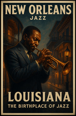 New Orleans The Birthplace Of Jazz Poster