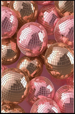Glamorous Disco Balls Abstract Artistic Poster PosterGoat